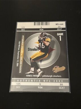 2004 Fleer Authentix #53 Hines Ward Pittsburgh Steelers